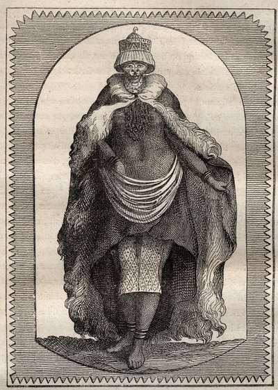 Expeditie naar het binnenland van Zuid-Afrika (1775) door Anders Sparrman (1748-1820): een Hottentote (vrouw Khoikhoi) - illustratie uit 