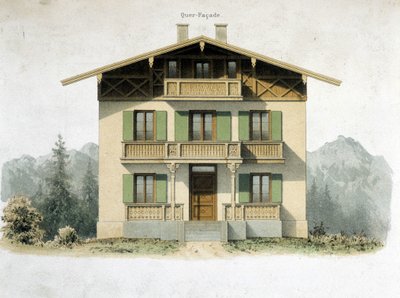 Gevel van een Duits huis door Unknown artist