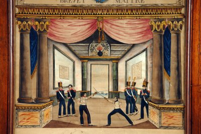 Schermen: patent van Cont pointe van april 1826 door Unknown artist