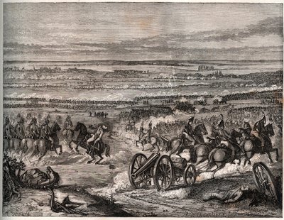 Eerste coalitie: Slag bij La Favorite (Italië), januari 1797, tussen de Franse troepen van Napoleon en het Oostenrijkse leger tijdens de eerste Italiaanse campagne (1796-1797). door Unknown artist