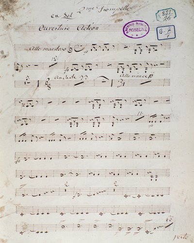 Eerste pagina van de partituur van 