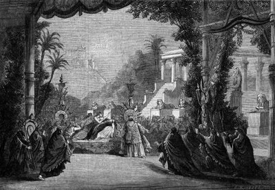Eerste uitvoering in het operatheater van Parijs in 1863 van Hector Berlioz