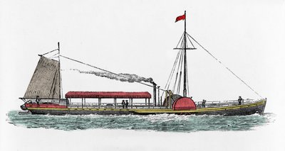 Eerste reis van de stoomboot 