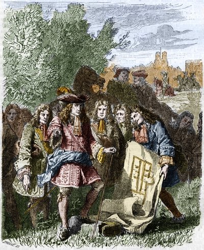 Stichting van Les Invalides door koning Lodewijk XIV in 1670 door Unknown artist