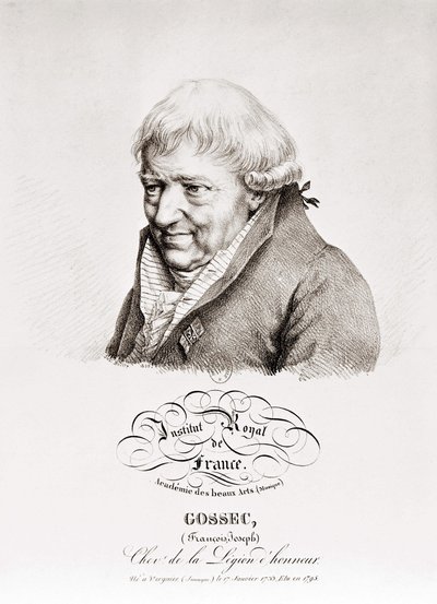 François Joseph Gossec. Franse componist. 1734-1829 door Unknown artist