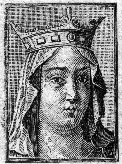 Fredegonde, derde vrouw van Chilperic I, koning van de Franken van Neustrië door Unknown artist