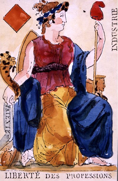 Vrijheid van Beroepen - Revolutionaire Speelkaart door Unknown artist