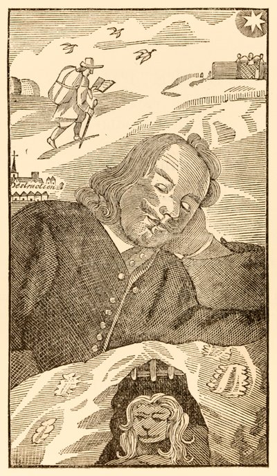 Frontispice uit The Pilgrims Progress From This World, To That Which Is To Come door John Bunyan door Unknown