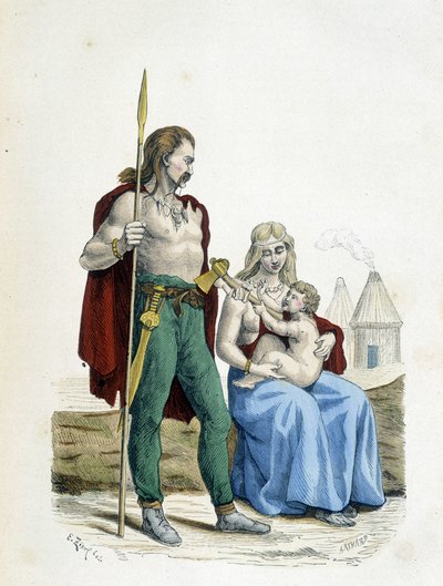 Gallische familie uit de oertijd - in 