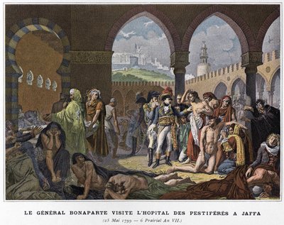 Generaal Bonaparte bezocht het Pesthuis in Jaffa op 25 mei door Unknown artist