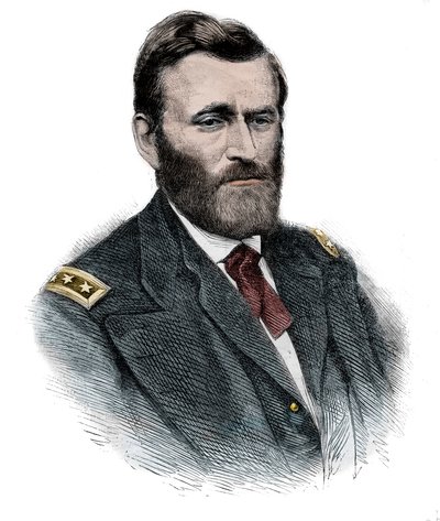 Generaal Grant - Portret van Noordelijke generaal Ulysses Simpson Grant door Unknown artist