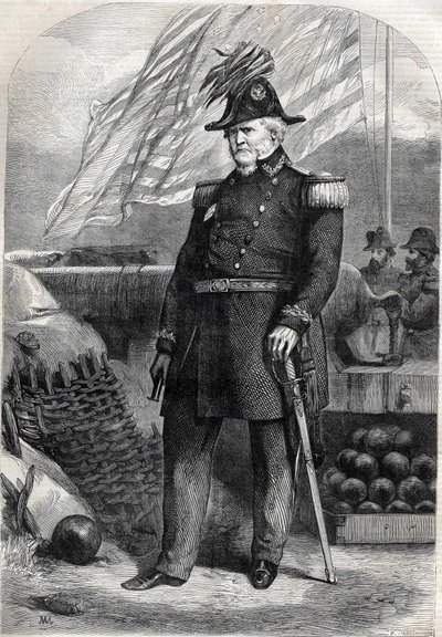 Generaal Winfield Scott (1786-1866). door Unknown artist