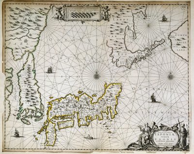 Geografische kaart van Japan, Korea en Zuid-China door Unknown artist