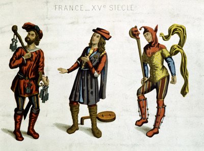 Geolier, minstreel en gek, uit een macabere dans door Unknown artist