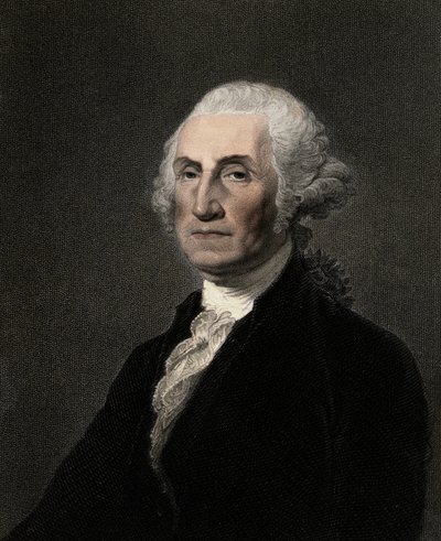 George Washington - gravure - 19e eeuw door Unknown artist