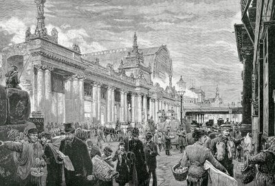 Duitse Rijk of Tweede Rijk (1871-1918): Socialistische demonstratie op de Berlijnse Marktplein, 25 februari door Unknown artist