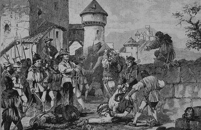 Duitse Boerenoorlog (1524-1526): Na de bestorming van het kasteel Maichau door Unknown artist