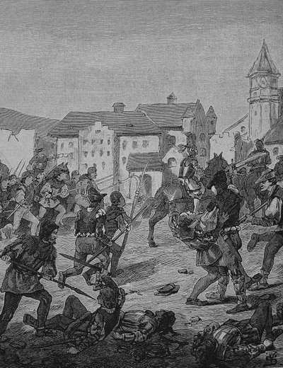 Duitse Boerenoorlog (1524-1526): Bestorming van Weinsberg door Unknown artist