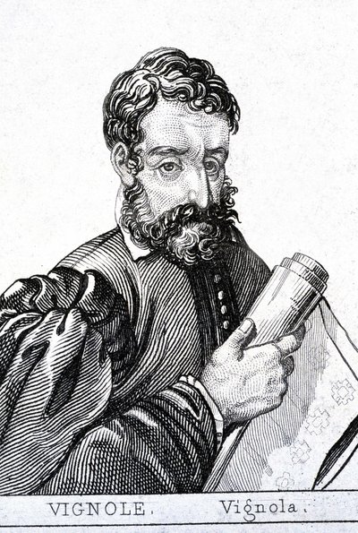 Giacomo Barozzi, genaamd il Vignola, in het Frans Le Vignole, Italiaans architect door Unknown artist