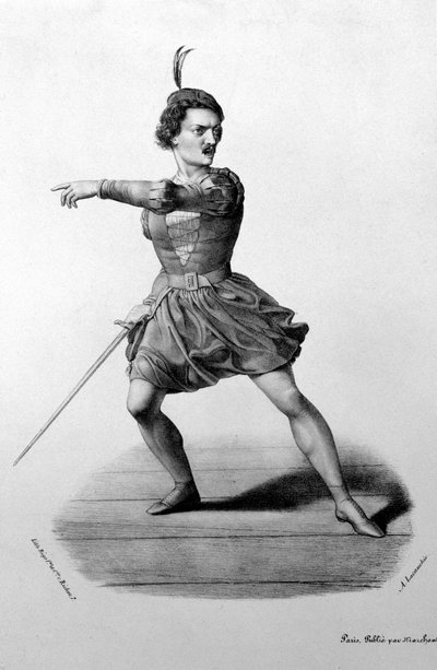 Gilbert-Louis Duprez (Gilbert Louis) in de rol van Arnoldo in de opera 
