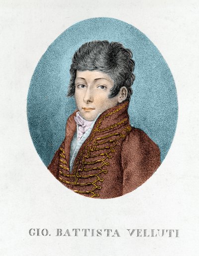Giovanni Battista Velluti (1781-1861), laatste operacastraat. door Unknown artist