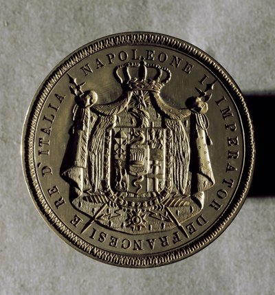 Gouden zegel van het koninkrijk Italië ten tijde van Napoleon I door Unknown artist