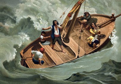 Gottfried Wilhelm von Leibniz (1646-1716), Duitse filosoof en schippers van de Adriatische Zee. Barcelona 1881 door Unknown artist