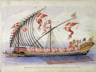Groot Galjoen van de Grootmeester van de Orde Gno T Emmanuel Pinto - 19e eeuw door Unknown artist