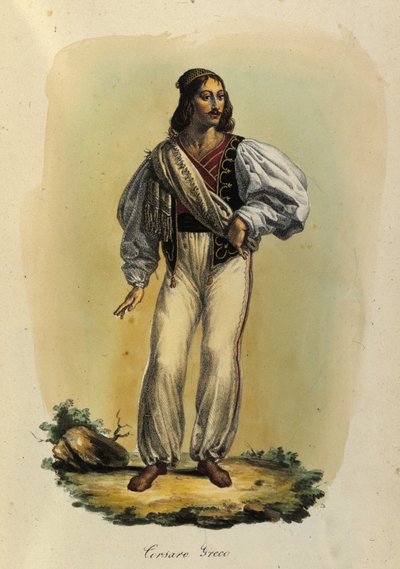 Griekse piraat uit de 18e eeuw door Unknown artist