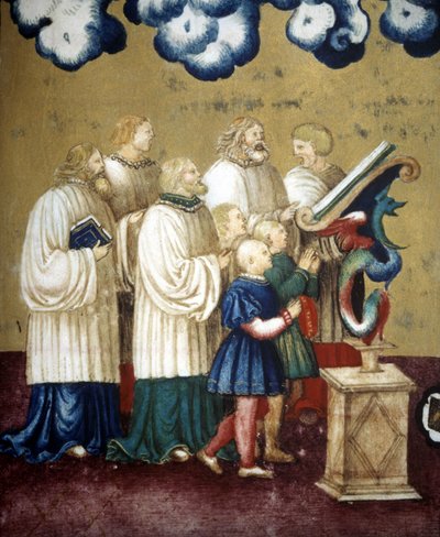 Gregoriaanse zang uit de 15e eeuw. Kerk van de Incoronata van Lodi door Unknown artist