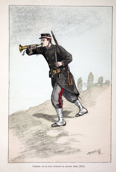 Wachters van de vrede tijdens de tweede belegering van de Parijse Commune (1871) door Unknown artist