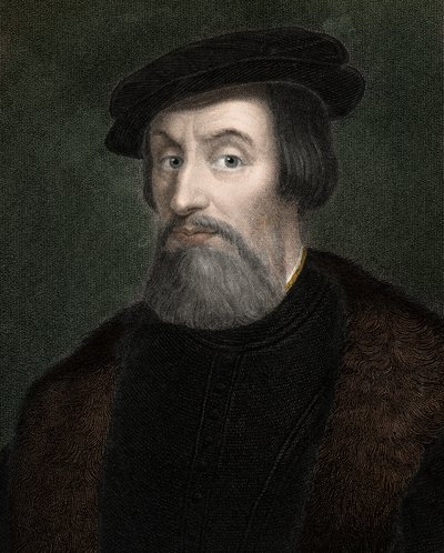 Hernando Cortes (1485-1547), Engelse veroveraar van Mexico (gravure) door Unknown artist
