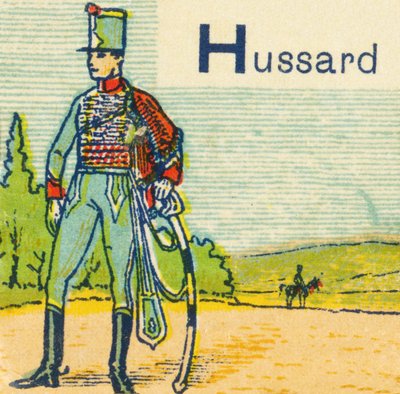 H als Hussaar door Unknown artist