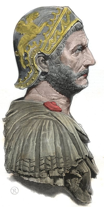 Hannibal - Portret van Hannibal of Annibal Barca (ca. 247-183 v.Chr.), Carthaagse generaal en staatsman door Unknown artist