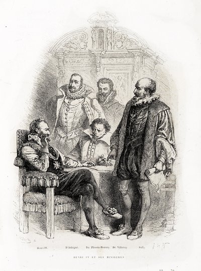 Hendrik IV (1553 - 1610) en zijn ministers: Theodore Agrippa d