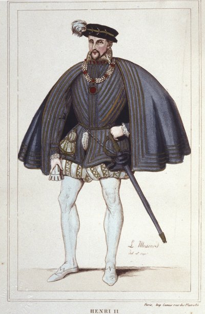 Hendrik II, Koning van Frankrijk (1519 - 1559) gravure uit 1830 door Unknown artist