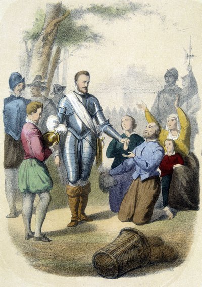 Hendrik IV (1553 - 1610) bij het beleg van Parijs in 1594 door Unknown artist