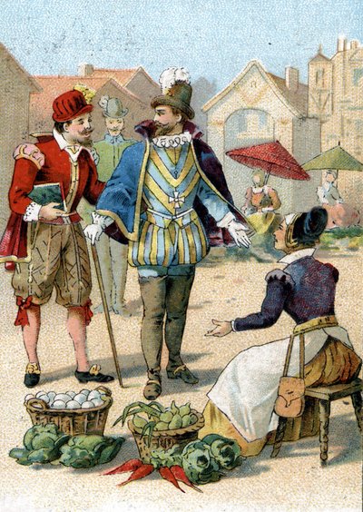 Hendrik IV koning van Frankrijk (1553-1610) tijdens zijn wandelingen in Parijs door Unknown artist