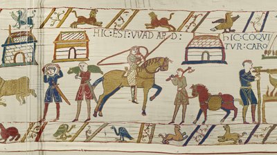 Hier is Wadard, Tapijt van Bayeux (wol borduurwerk op linnen) door Unknown artist