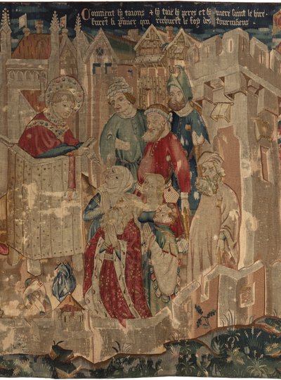 Geschiedenis van Sint Piat en Sint Eleuthère, Scène 3: De Sint Piat wordt naar Doornik gestuurd om het geloof te prediken door Unknown artist