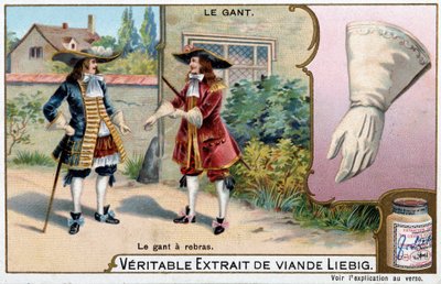 Geschiedenis van de handschoen: de handschoen als wapen door Unknown artist