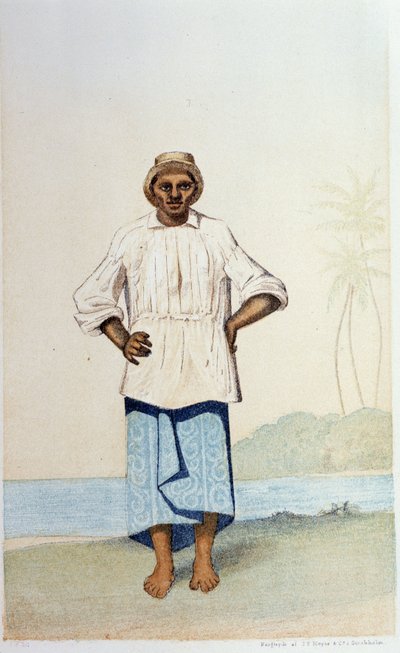 Hoaori van Oceanië - in "First swedish circumnavigation" door Skogman Carl Johan Alfred, ed. Stockholm, Adolf Bonnier door Unknown artist