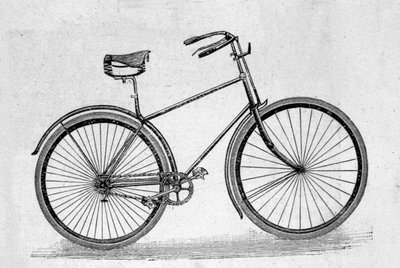 Hol rubber fietsmodel. door Unknown artist