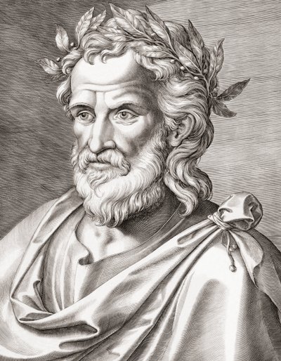 Homerus. Portret. door Unknown artist