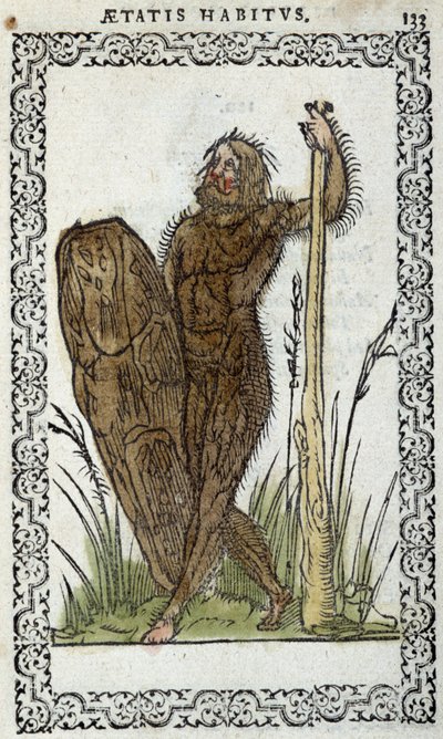 Homme sauvage - in "Habits et effigies" door Jean Sluperius door Unknown artist