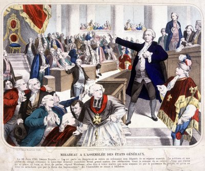 Honoré Gabriel Riqueti, Graaf van Mirabeau (1749-1791) bij de vergadering van de États Généraux: 