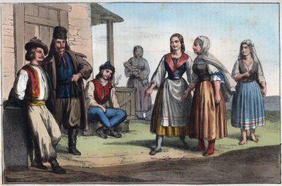 Hongaarse boer in de 19e eeuw - gravure uit 