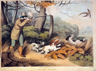 Jacht op fazanten in Engeland (19e eeuw) Gien, jachtmuseum door Unknown artist