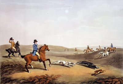 Jachtscène in Engeland. 19e eeuw gravure. Gien, jachtmuseum door Unknown artist