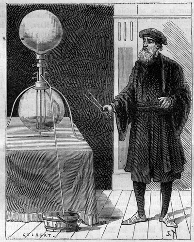 Hydraulische uitvinding: Hydraulico-pneumatische machine. Gravure in "La Nature" door Unknown artist